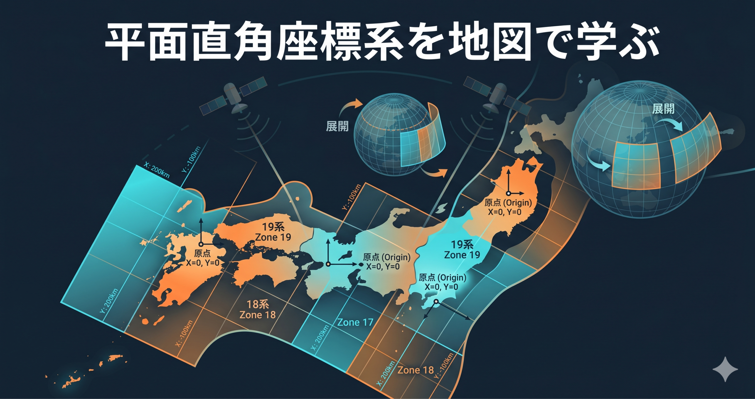 平面直角座標系を地図で学ぶ — 「19系って何？」をやさしく理解する入門