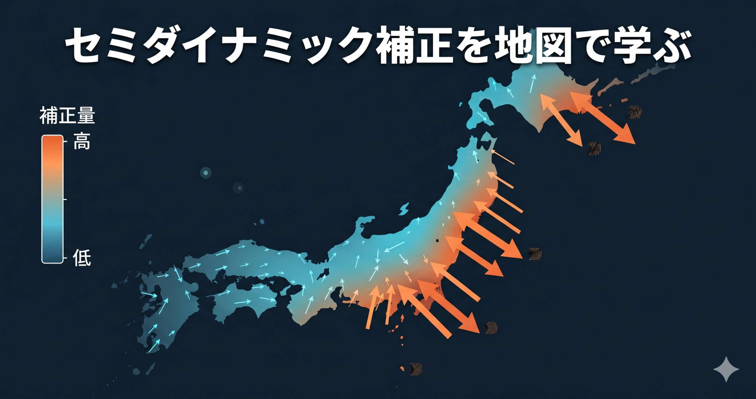 なぜ補正量は場所で違う？ — セミダイナミック補正を地図で学ぶ