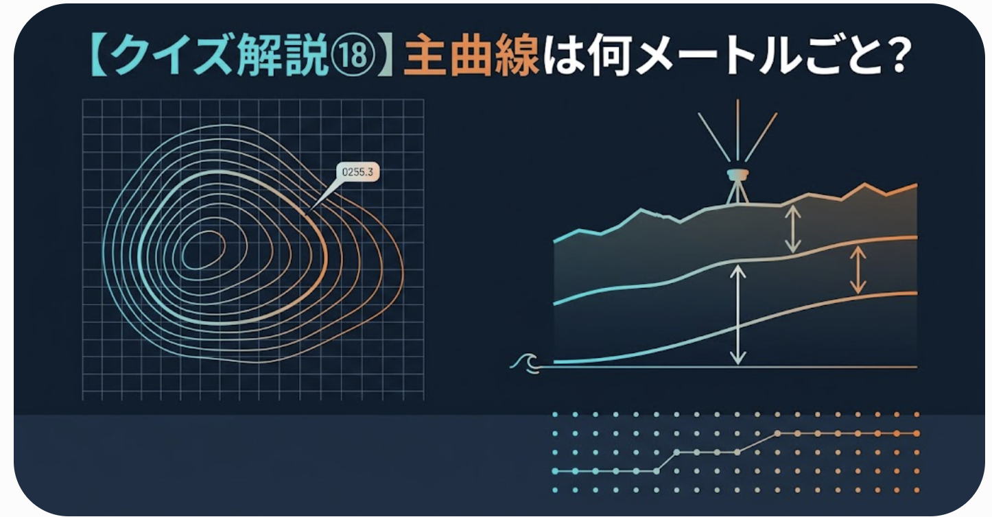 【クイズ解説⑱】2万5千分1地形図の主曲線は何メートルごと? — 等高線の間隔と、その高さの基準