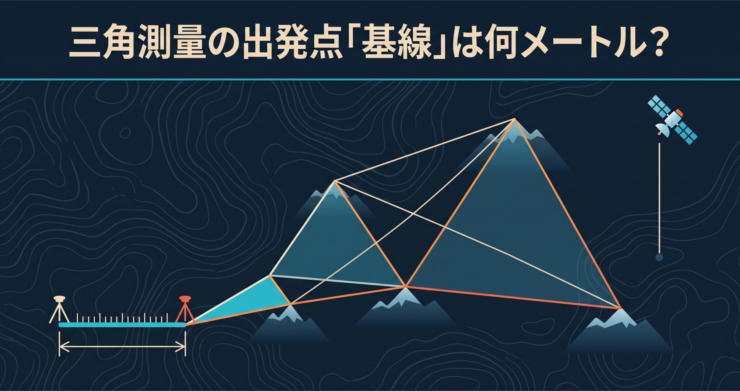 【クイズ解説⑯】三角測量の出発点「基線」は何メートル？ — たった5kmから全国へ広げた方法